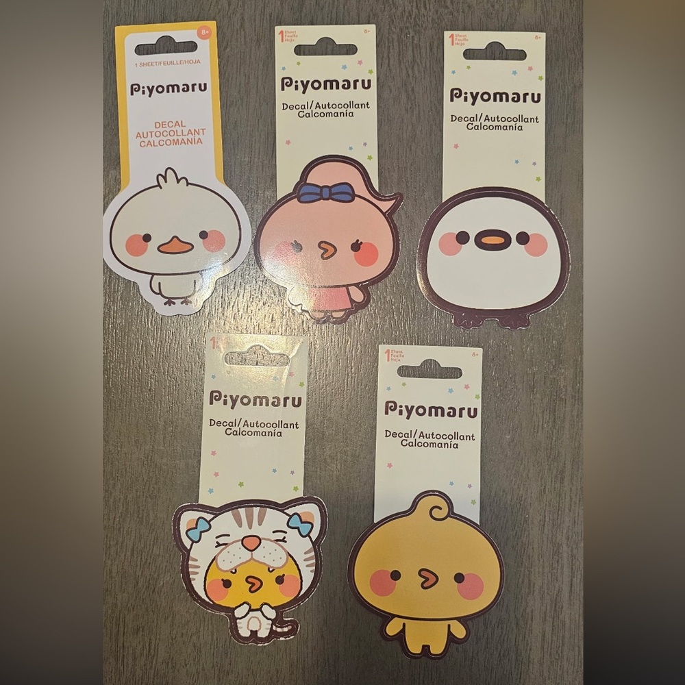 Bundle of 23 Trends International Piyomaru Single Decal Stickers (5 styles)